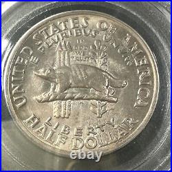 1936 50C Wisconsin Commemorative Half Dollar PCGS MS66 CAC POLYCHROMATIC GEM BU+