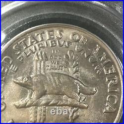 1936 50C Wisconsin Commemorative Half Dollar PCGS MS66 CAC POLYCHROMATIC GEM BU+