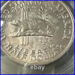 1936 50C Wisconsin Commemorative Half Dollar PCGS MS66 CAC POLYCHROMATIC GEM BU+