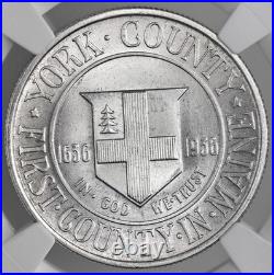 1936 50c York County Half Dollar Silver Commemorative Ngc Ms65 #8405242-048