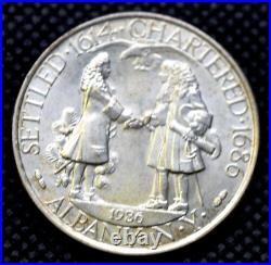 1936 Albany New York Commemorative Half Dollar BU+ Super Nice Coin