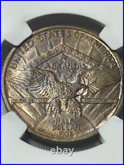 1936 Arkansas Centennial Silver Half Dollar-Robinson NGC MS65 Nicely Toned 1936 Arkansas Centennial Silver Half Dollar-Robinson NGC MS65 Nicely Toned