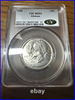 1936 Arkansas Commemorative Half Dollar CAC MS64