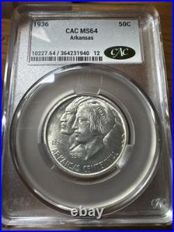 1936 Arkansas Commemorative Half Dollar CAC MS64