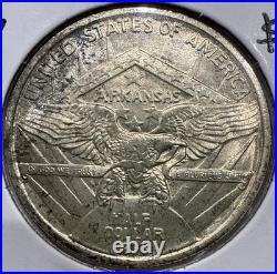 1936 Arkansas Commemorative Silver Half Dollar 50C Coin BU Detail