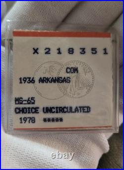 1936 Arkansas Commemorative Silver Half Dollar MS 65 Choice Uncirculated