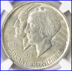 1936 Arkansas Commemorative Silver Half Dollar NGC MS-65 Mint State 65