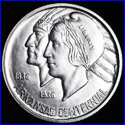 1936 Arkansas Silver Half Dollar BU UNCIRCULATED MS E315 TUBB