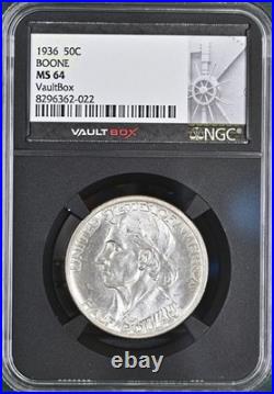 1936 Boone Commemorative Half Dollar 50C NGC MS64 GREAT CONDITION! BX10-7