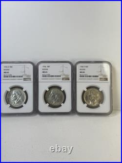 1936 Boone Commemorative Half Dollar Set NGC MS65 (P, D, S) 3-Coin Trio