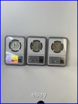 1936 Boone Commemorative Half Dollar Set NGC MS65 (P, D, S) 3-Coin Trio