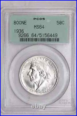 1936 Boone Silver Commemorative Half Dollar Pcgs Ms64 Ogh- Very Pq