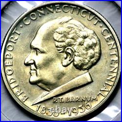 1936 Bridgeport Connecticut Centennial Commemorative Half 1/2 Dollar R1845