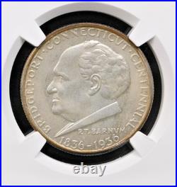 1936 Bridgeport Silver Commemorative Half Dollar NGC MS-65 Mint State 65 Gem