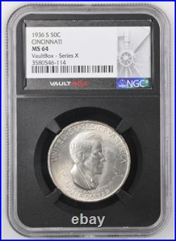 1936 Cincinnati Music Center Silver Commemorative Half Dollar NGC MS64 VaultBox 1936 Cincinnati Music Center Silver Commemorative Half Dollar NGC MS64 VaultBox