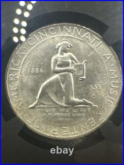 1936 Cincinnati Music Center Silver Commemorative Half Dollar NGC MS64 VaultBox 1936 Cincinnati Music Center Silver Commemorative Half Dollar NGC MS64 VaultBox