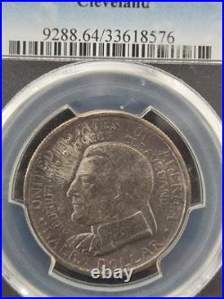 1936 Cleveland Centennial Commemorative Silver Half Dollar Pcgs Ms64