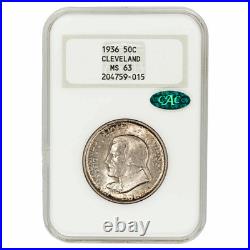 1936 Cleveland Commemorative Half Dollar 50C NGC MS 63 CAC
