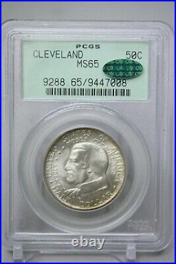 1936 Cleveland Commemorative Half Dollar 50C PCGS MS65 Green CAC OGH #7008 1936 Cleveland Commemorative Half Dollar 50C PCGS MS65 Green CAC OGH #7008