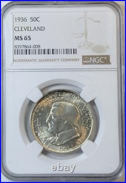 1936 Cleveland Commemorative Silver Half Dollar NGC MS65-Terrific Lustrous Coin