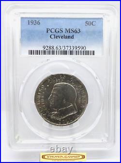 1936 Cleveland Commemorative Silver Half Dollar, PCGS MS 63 #B41965