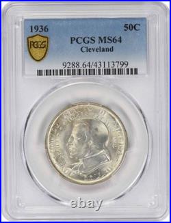 1936 Cleveland Commemorative Silver Half MS64 PCGS Mint State 65