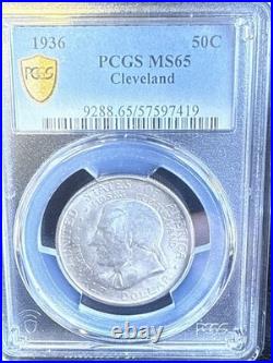 1936 Cleveland Commemorative Silver Half MS65 PCGS Mint State 65