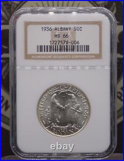 1936 Commemorative ALBANY Half Dollar 50c NGC MS66 #006 Gem BU Unc ECC&C, Inc