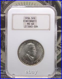 1936 Commemorative CINCINNATI Half Dollar 50c NGC MS63 #004 Old FATTY Holder