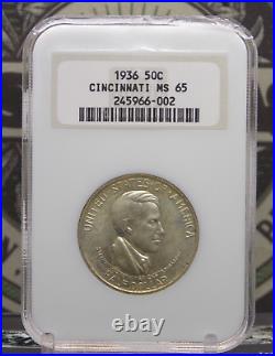 1936 Commemorative CINCINNATI Half Dollar 50c NGC MS65 #002 Old FATTY Holder