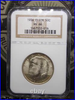 1936 Commemorative ELGIN Half Dollar 50c NGC MS66 #016 Gem BU Unc ECC&C, Inc