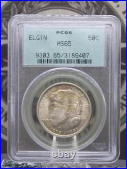 1936 Commemorative ELGIN Half Dollar 50c PCGS MS65 #407 OGH Green Gem ECC&C