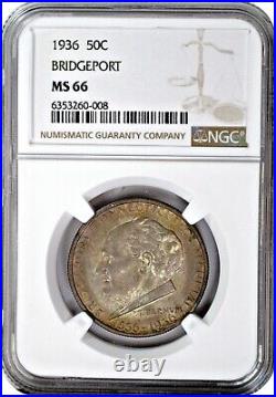 1936 Commemorative Half Dollar 50C Bridgeport CT Gem Uncirculated NGC MS66