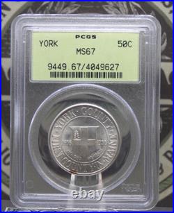 1936 Commemorative YORK Half Dollar 50c PCGS MS67 #627 OGH Old Green ECC&C Inc