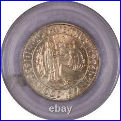 1936 D 50C Rhode Island Commemorative Silver Half Dollar PCGS MS64 Gen 3.1 OGH