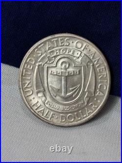 1936 D 90% Silver Rhode Island Half Dollar Commemorative