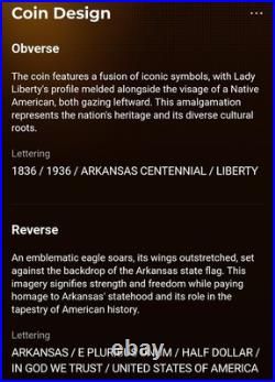 1936 D ARKANSAS COMMEMORATIVE HALF DOLLAR, ANACS Graded as MS 63, Rare 50¢ 1936 D ARKANSAS COMMEMORATIVE HALF DOLLAR, ANACS Graded as MS 63, Rare 50¢