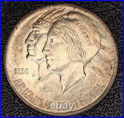 1936-D Arkansas Centennial Commemorative Half Dollar Nicely Toned