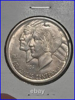 1936- D Arkansas Centennial Half Dollar Commemorative Uncirculated