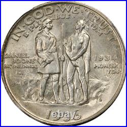 1936-D Boone Commem Half Dollar PCGS Unc Details Great Eye Appeal Strong Strike