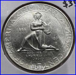 1936-D Cincinnati Commemorative Silver Half Dollar 50C Coin Great Detail