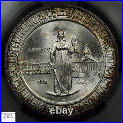 1936 D Columbia Commemorative Silver Half Dollar 50C CACG MS 65 CAC