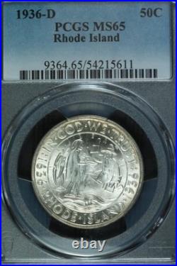 1936 D MS65 Rhode Island Half Dollar PCGS 54215611
