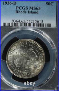 1936 D MS65 Rhode Island Half Dollar PCGS 542215615