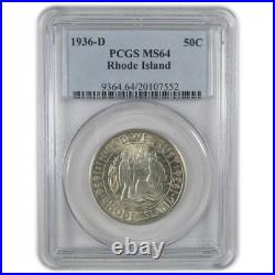 1936 D Providence Rhode Island Commemorative Silver 50c MS 64 PCGS