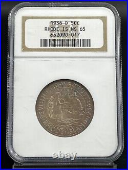1936 D Rhode Island Commemorative Half Dollar NGC MS65