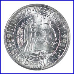 1936-D Rhode Island Commemorative Silver Half Dollar PCGS MS64