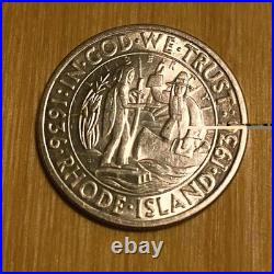 1936-D Rhode Island Tercentenary Commemorative Half Dollar Coin. Higher grade