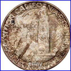 1936-D San Diego Commemorative Half Dollar MS65 Old Holder Beautiful Toning