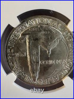 1936 D San Diego Commemorative Silver Half Dollar MS64 NGC 6881543-014